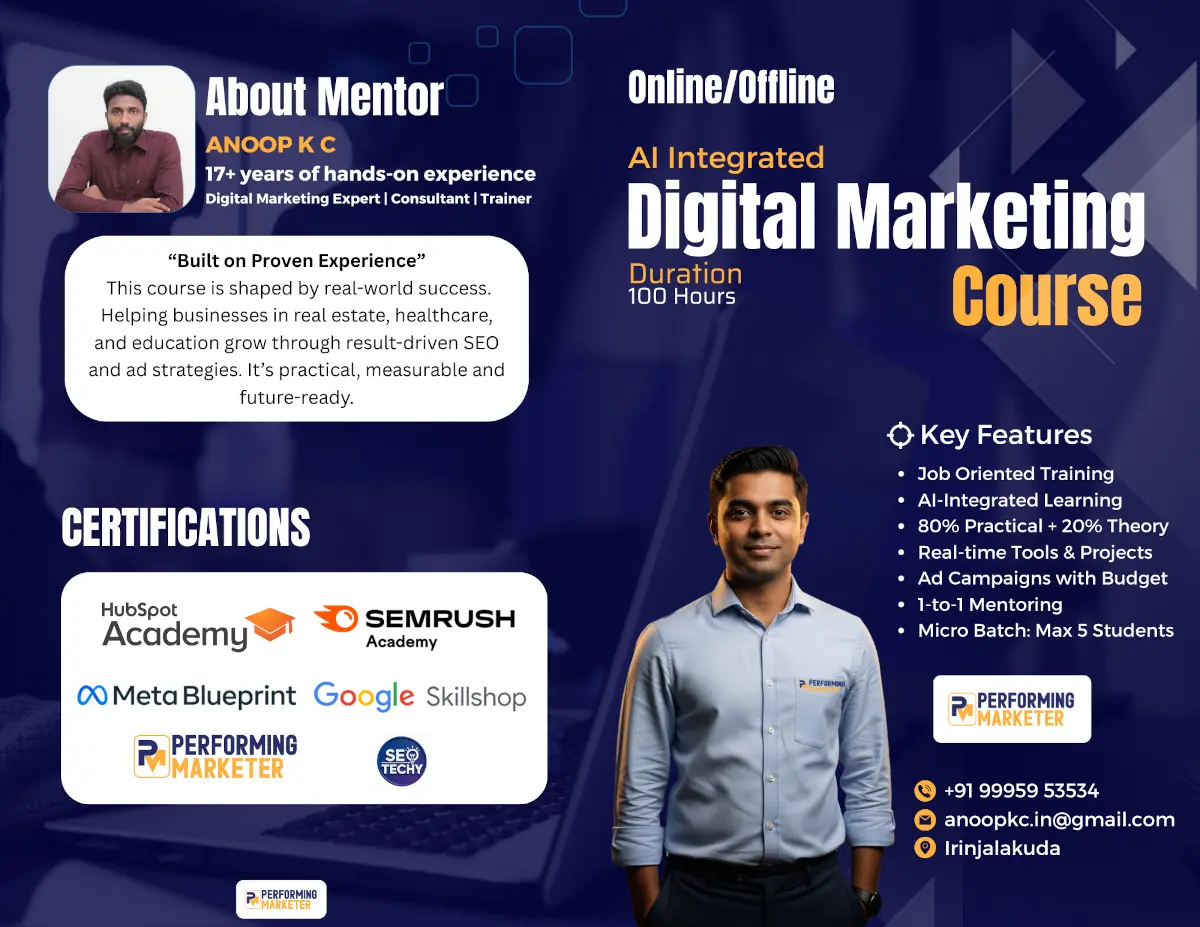 AI Integrated Digital Marketing Course Thrissur
