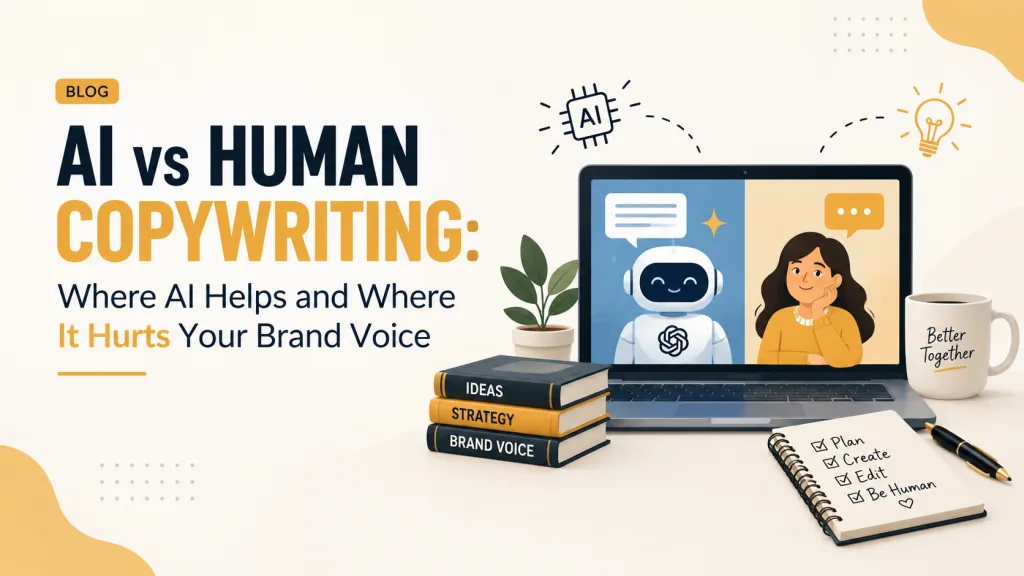 AI vs Human Copywriting: Where AI Helps and Where It Hurts Your Brand Voice